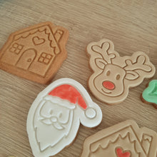 Load image into Gallery viewer, Santa Head Cookie Cutter &amp; Fondant Stamp