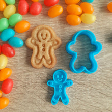 Load image into Gallery viewer, Mini Gingerbread Man Cookie Cutter &amp; Stamp