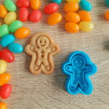 Load image into Gallery viewer, Mini Gingerbread Man Cookie Cutter &amp; Stamp