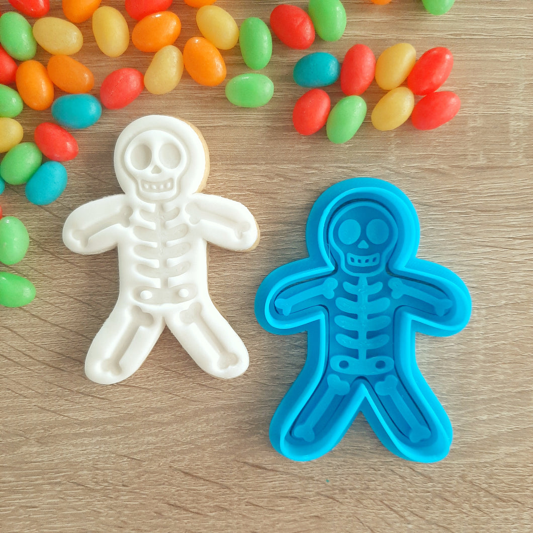 Skeleton Cookie Cutter & Fondant Stamp