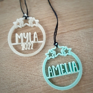 Personalised 3d-Printed Christmas Decoration