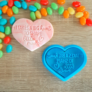 It Takes a Big Heart Cookie Cutter & Fondant Stamp