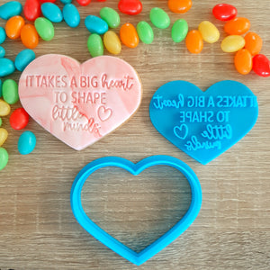 It Takes a Big Heart Cookie Cutter & Fondant Stamp