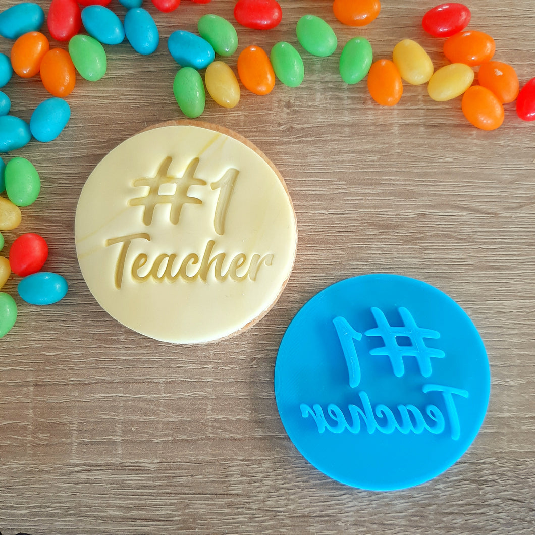 #1 Teacher Fondant Stamp