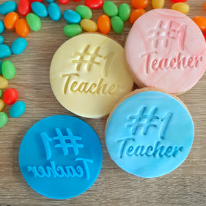 #1 Teacher Fondant Stamp