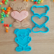 Load image into Gallery viewer, XL Teddy (6pcs) Cookie Cutter &amp; Fondant Stamp Set