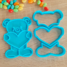 Load image into Gallery viewer, XL Teddy (6pcs) Cookie Cutter &amp; Fondant Stamp Set