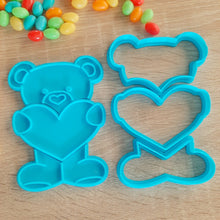 Load image into Gallery viewer, XL Teddy (6pcs) Cookie Cutter &amp; Fondant Stamp Set