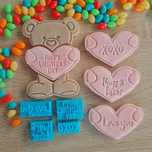 XL Teddy (6pcs) Cookie Cutter & Fondant Stamp Set