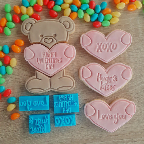 Small Valentines Day Text Fondant Stamp