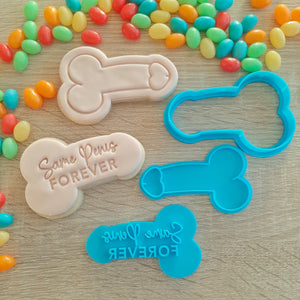 Same Penis Forever Cookie Cutter & Fondant Stamp