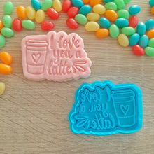 Load image into Gallery viewer, Love You A Latte Cookie Cutter &amp; Fondant Stamp
