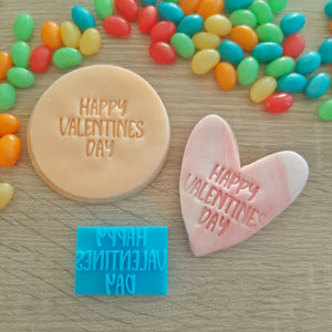 Small Valentines Day Text Fondant Stamp