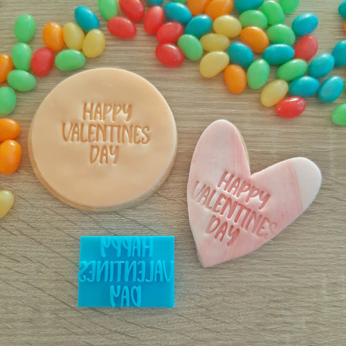 Small Happy Valentines Day Fondant Stamp