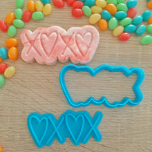 Load image into Gallery viewer, Hearts &amp; Kisses Cookie Cutter &amp; Fondant Stamp