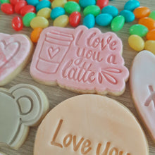 Load image into Gallery viewer, Love You A Latte Cookie Cutter &amp; Fondant Stamp
