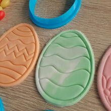 Load image into Gallery viewer, Easter Egg Cookie Cutter &amp; Fondant Stamps