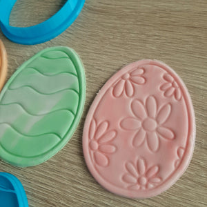 Easter Egg Cookie Cutter & Fondant Stamps