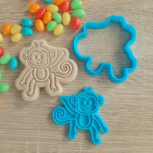 Load image into Gallery viewer, Monkey Cookie Cutter &amp; Fondant Stamp
