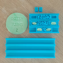 Load image into Gallery viewer, Triple Slider Bar for Letters &amp; Numbers Fondant Stamp Set