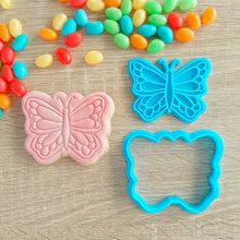 Load image into Gallery viewer, Butterfly (2) Cookie Cutter &amp; Fondant Stamp