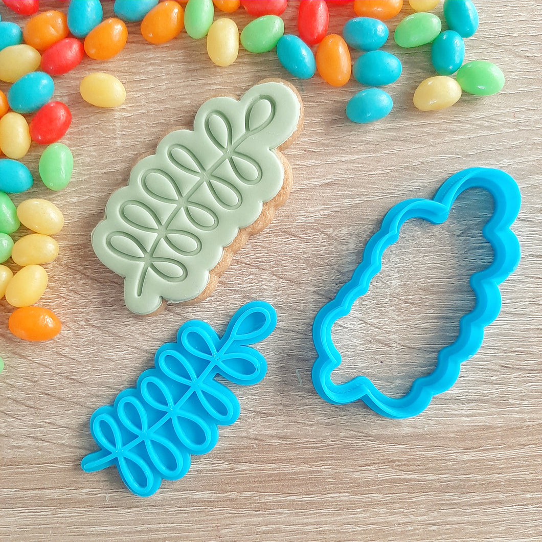 Leafy Frond (1) Cookie Cutter & Fondant Stamp