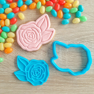 Rose Cookie Cutter & Fondant Stamp